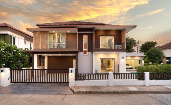 พลูวิลล่าสองชั้น ในโครงการพร้อมรปภ. ใกล้ตลาดเจริญเจริญ ASP-V0044