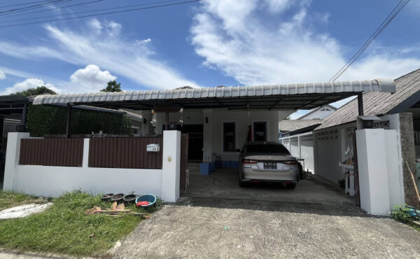 บ้านเดี่ยวชั้นเดียว ในหมู่บ้านเงียบสงบเป็นส่วนตัว ใกล้ตลาดแม่กวง ASS-H1057