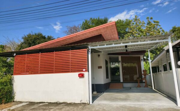 บ้านเดี่ยวชั้นเดียวในโครงการจัดสรร     ทำเลโรงเรียนนานาชาติเอสบีเอส เชียงใหม่	  AHD-H1294