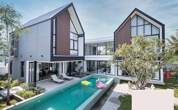 พลูวิลล่าสองชั้น สไตล์โมเดิร์น หลังใหญ่ A7-V0017