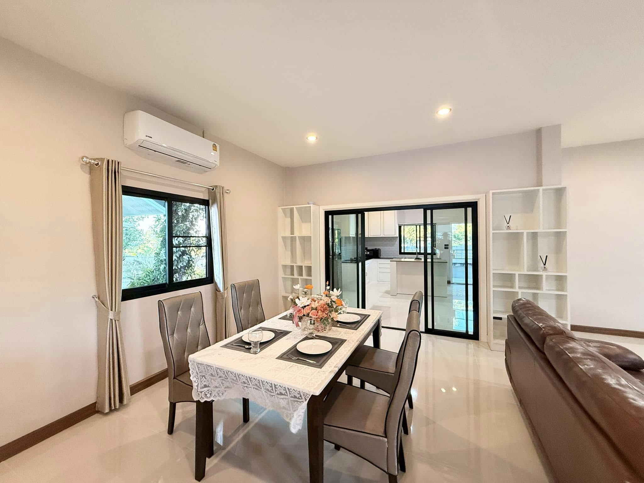 บ้านเดี่ยวชั้นเดียวในโครงการ บรรยากาศเงียบสงบ สันทราย ASS-H0990