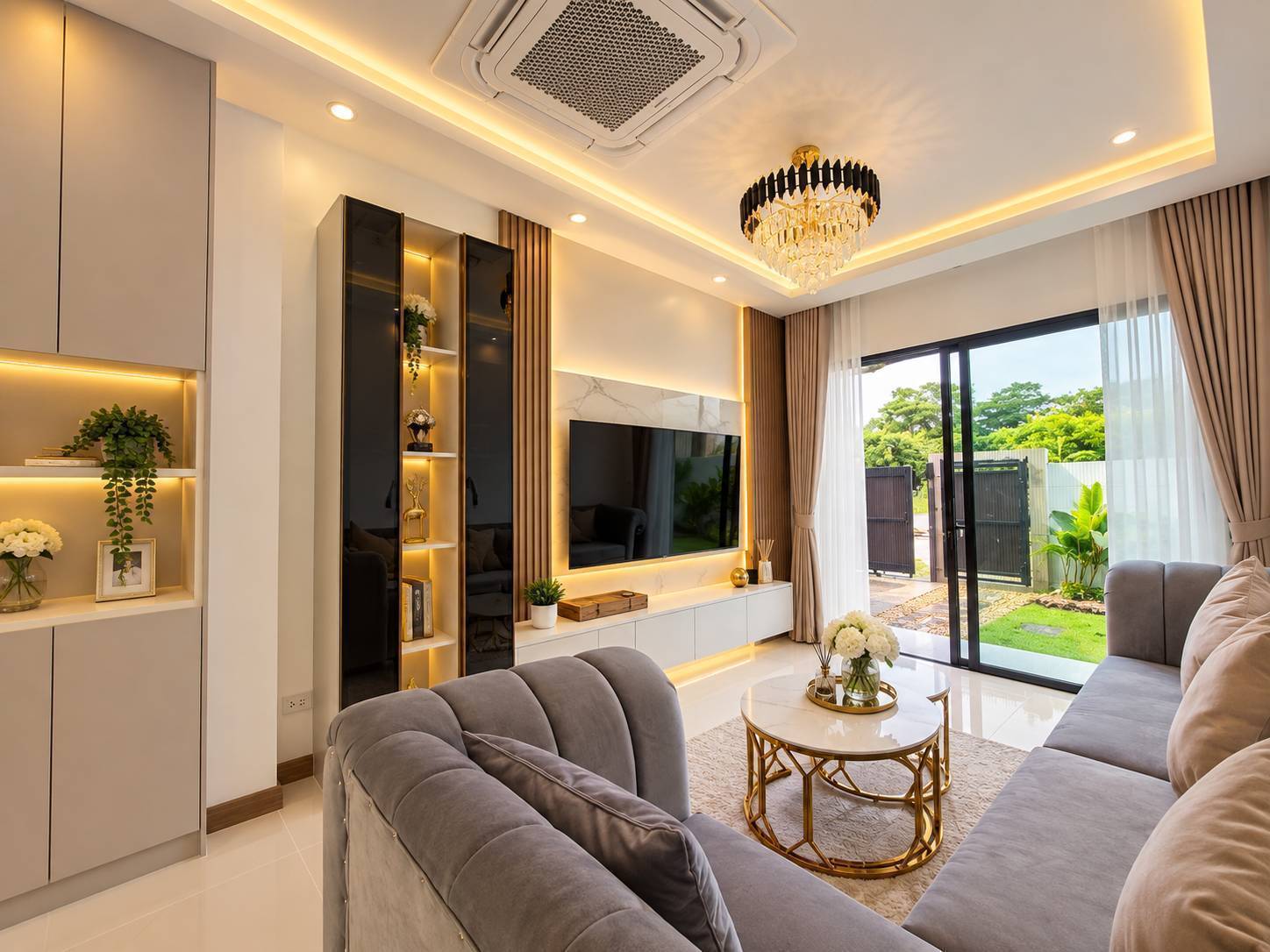 ให้เช่าบ้านเดี่ยว 2 ชั้น สไตล์ Modern Luxury ทำเลหางดง | AHD-H1380