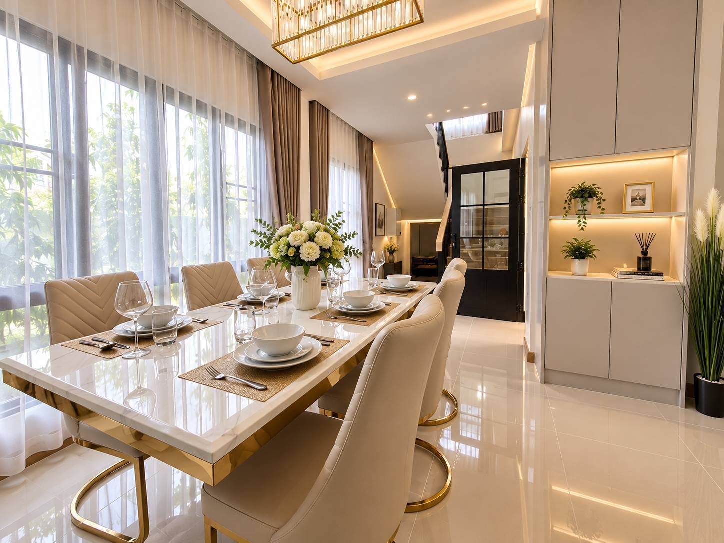 ให้เช่าบ้านเดี่ยว 2 ชั้น สไตล์ Modern Luxury ทำเลหางดง | AHD-H1380