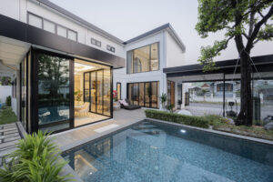 Pool Villa 2 ชั้น บ้านหรูสไตล์โมเดิร์น พร้อมสระว่ายน้ำในตัว ใกล้เซ็นทรัลแอร์พอร์ตและสนามบิน A8-V0051